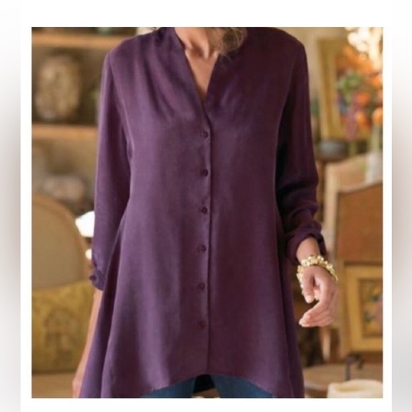 Soft Surroundings Laurel Tunic in Dusk Green - Picture 7 of 7